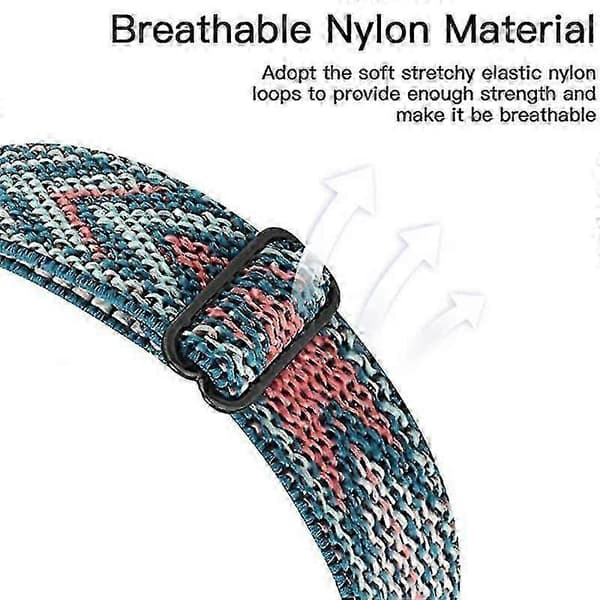 Justerbar elastisk nylon urrem til Redmi Band 2, åndbar smarturrem Orange Pink Orange Pink
