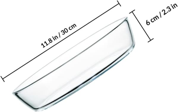 2400 ml serveringsfat ovalt fat glas mikrovågssäker köksbakform för hemmamiddagar och matservering