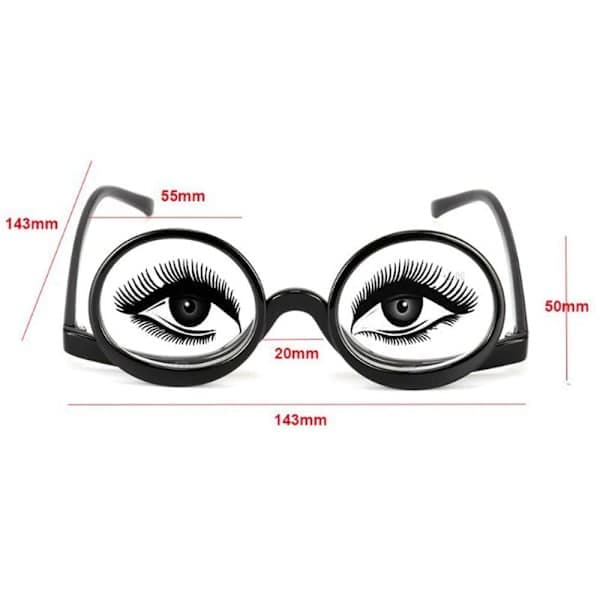 Roterende forstørrelsesglas makeup-briller briller +1.0~+4.0 rød styrke 2.5 rode strength 2.5