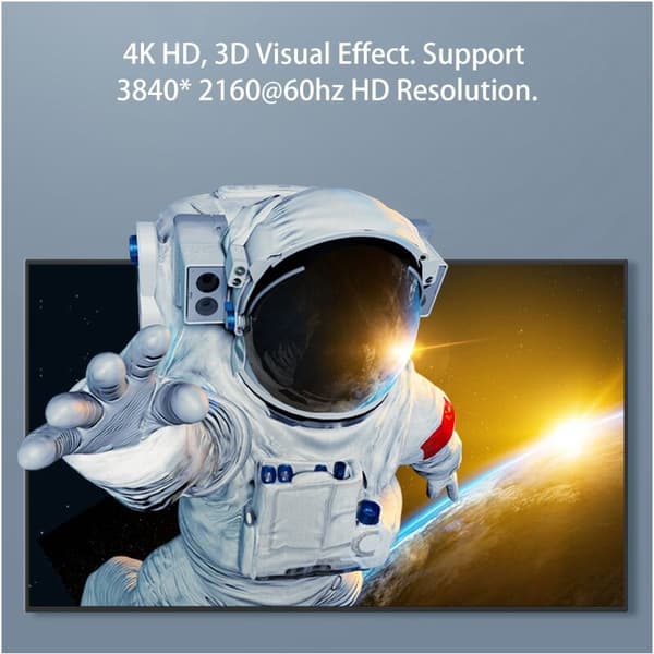Jasoz forlængerkabel, 4K HD han til kobberkabel datakabel, egnet til computer/TV/set-top boks, 1M