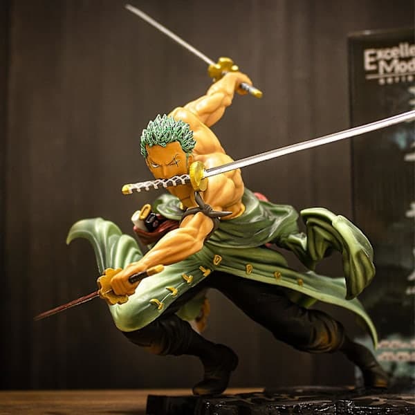Roronoa Zoro Anime Actionfigur Statue Samleobjekt Modell Leketøy Barn PVC One Piece