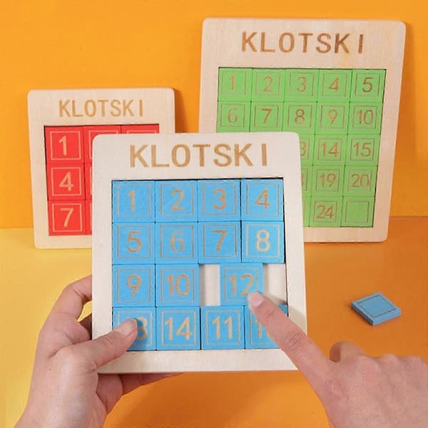 Älykäs Klotski-liukupulmapeli, lasten oppimislelu, aivojumppa, juhlapeli