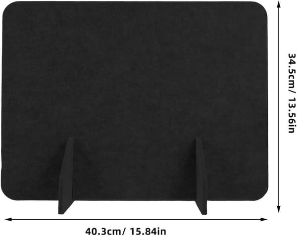 4 stk. skjermfiltborddelere for restaurant, kontorarbeidsplass, spisebordsdeler