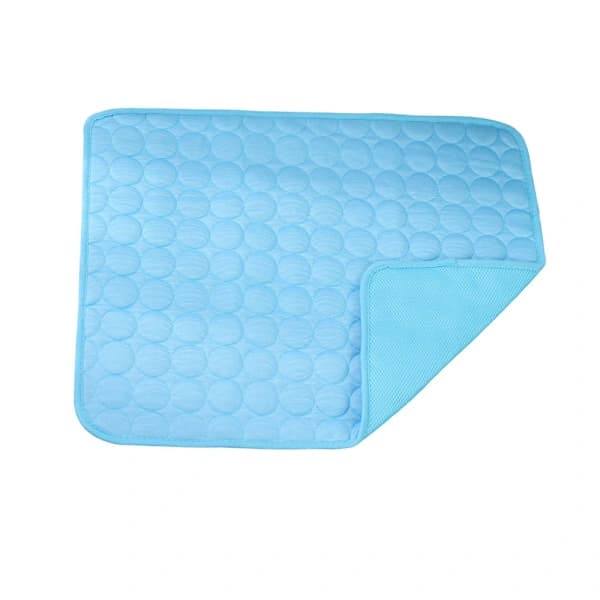 Kølemåtte til hunde og katte, kølemåtte til kæledyr, køleplade, der køler, kølemåtte til katte og små hunde - selvkølende, blå/grå 40*30CM