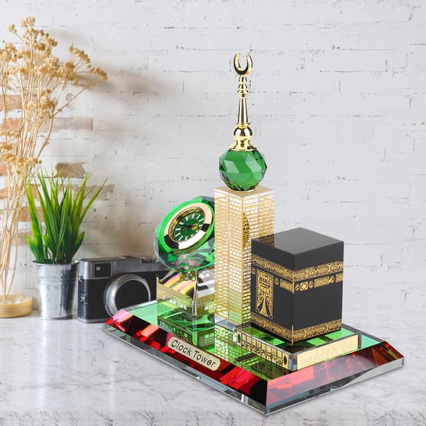 Muslim Kaaba Clock Tower Model Islamic Architecture Crafts Souvenirs Home Desk Decor