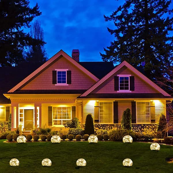 2-pak LED julesprækkede solcellelamper 2 stk 2pc