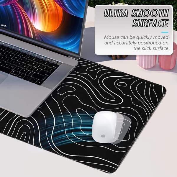 Gaming musematte stor skrivebordsmatte (800×300×3MM) vaskbar musematte skrivebordsmatte for bærbar PC