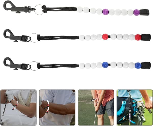3 stk. Golfperletæller Armbånd Golfslagstæller Perler Tælleværktøj