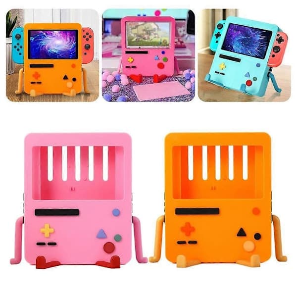 Game Controller Stand Portable Charger Docking Station Storage Stand Game Companion Charging Stand Compatible with Nintendo Switch (Pink) Pink Pink