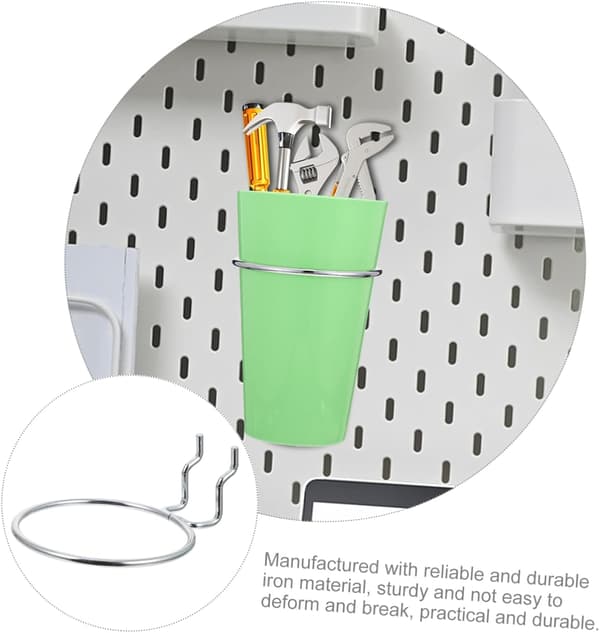 5 st Peg Board Burkkrokar Runda Krokar Pegboard Tillbehör Metall Peg Board Kopphängare