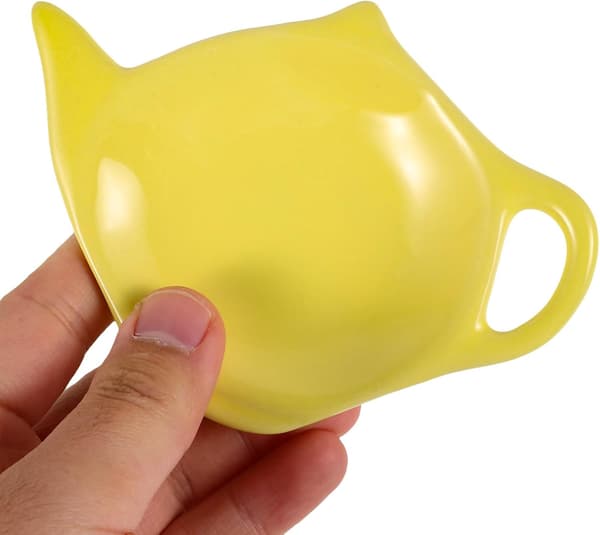 Ceramic Teacup Saucer in Teapot Shape Easy to Clean Decorative Teacup Tray