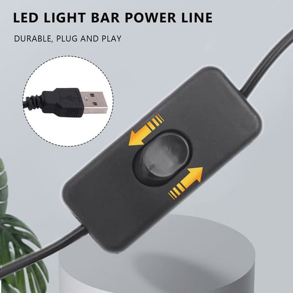 USB-jatkokaapeli uros- ja naarasliittimellä ja virtakytkimellä