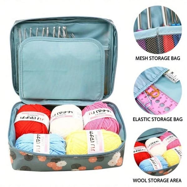 67-piece crochet set, suitable for beginners and adults, includes a starter yarn set.