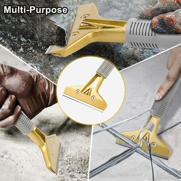 Razor Scraper, 10 cm with 10 extra metal blades, multi-function scraper, for windows, glass, floors, walls, stoves, paint, caulk, labels,