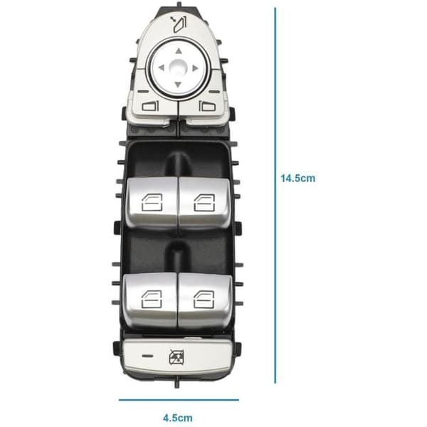 Electric Window Lifter Switch Compatible with Mercedes-Benz C-Class W205 AMG S205 GLC X253 A-Class Driver Side Window Button 2229056800 2059056811