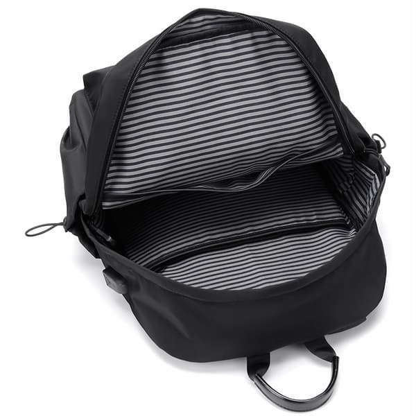 Shoulder Bag Student School Bag Large Capacity Travel Bag Leisure - Black