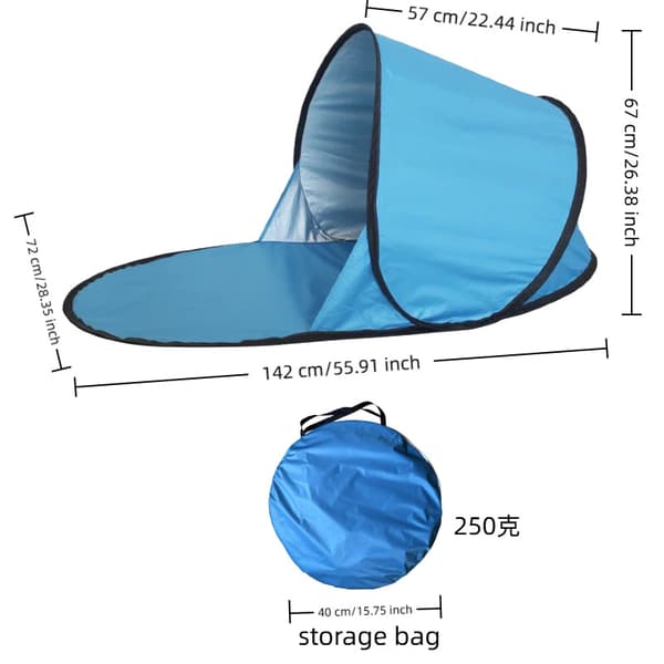Rantateltta/pop-up-teltta/tuulenpitävä -142 * 67cm sininen multifärg