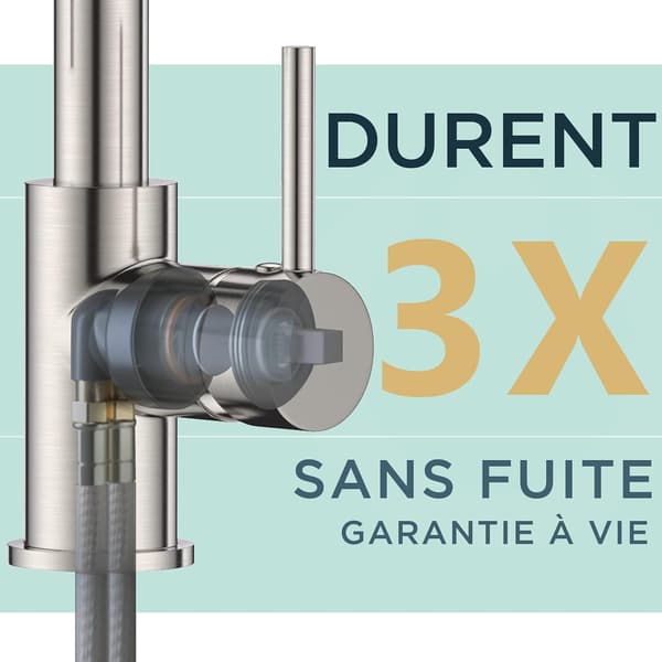 Kitchen Faucet, Kitchen Faucet with Pull-Out Spray 360° Swivel High Arc Sink Spray 2 Modes