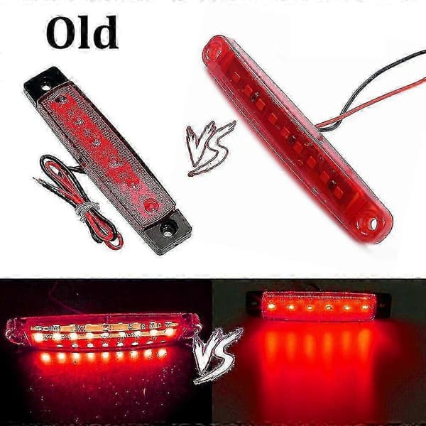 30x Forseglede Røde Gule Hvide 9 LED Sidemarkeringslys Til Lastbil Trailer Lastbil 4 tommer Baglygte