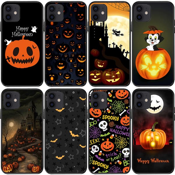 8 deler for etui Halloween Jack-o-lantern Karneval The B B