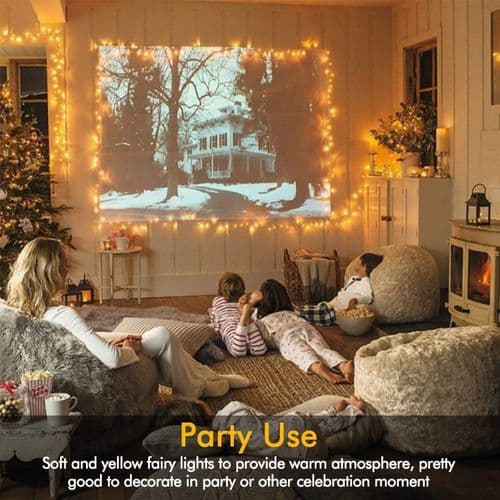 Battery Operated Fairy Lights, ECOWHO 10.5M 100 LED Warm White Battery Powered