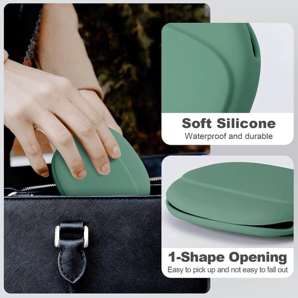 Silicone Earphone Organizer - Data Cable Storage Case - Mini Key Box - Portable Wired Earphone Organizer, Green