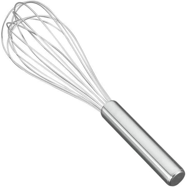 25 cm rostfri stål kraftig 8-tråds visp, silver
