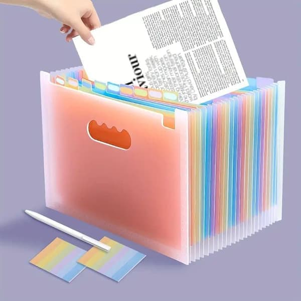 Expandable Document Folder – Large Capacity File Holder and Storage Bag for Office and School
