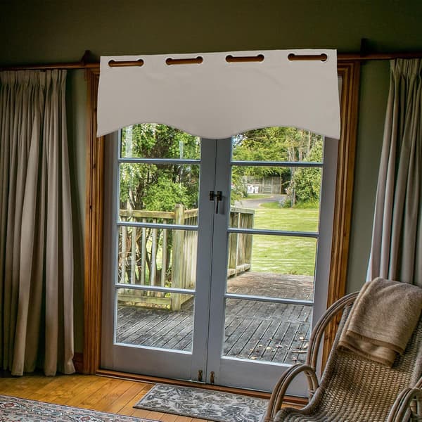 Small Light-Blocking Curtains Window Valance Polyester Chic Simple Look Privacy Window Decor