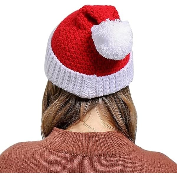 Unisex Julhatt Vinter Varm Stickad Tomtehatt