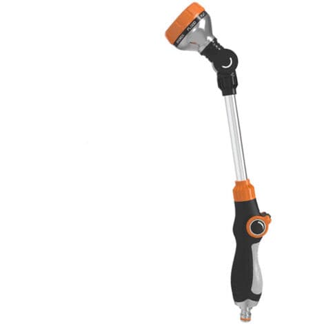 Heavy-duty Metal Spray Lance with 8 Spray Patterns, 47 cm Long Nozzle with Thumb Flow Control and 180° Adjustable Spray Angle.