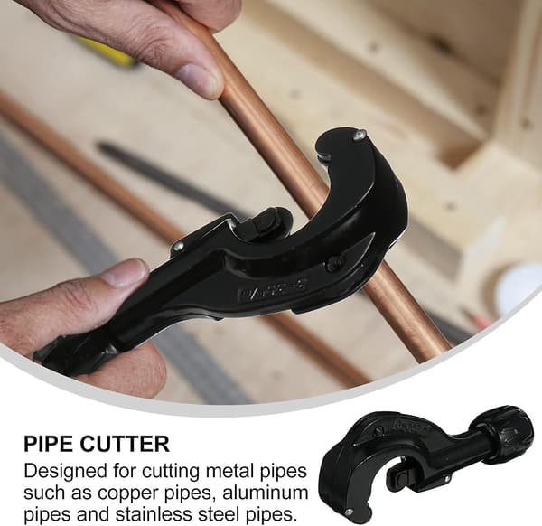 Rørkutter i stål, hurtigvirkende, for aluminium, kobber, messing, PVC, rustfritt stål
