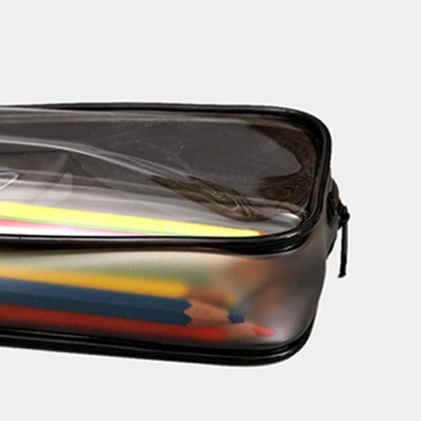 Transparent Pencil Case for Pens, Large Capacity, White KLB