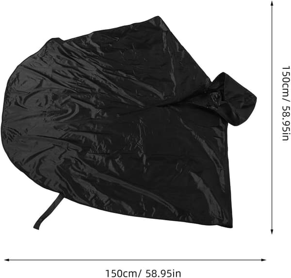 Waterproof Wheelchair Rain Poncho with Hook and Loop Closure, Full Coverage Rainwear
