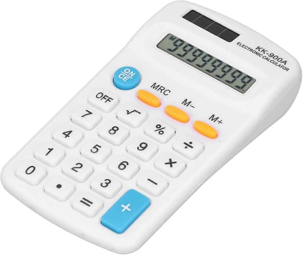 Small Calculator, Handheld Calculator 8 Digits with LCD Display Battery Life Clear Sensitive Button Solar Power -Yx