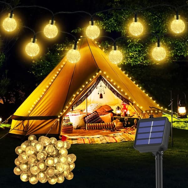 Outdoor Atmospheric Light Solar Bubble Ball Light Outdoor Camping Light String Crystal Ball Light Garden Courtyard Decorative Light