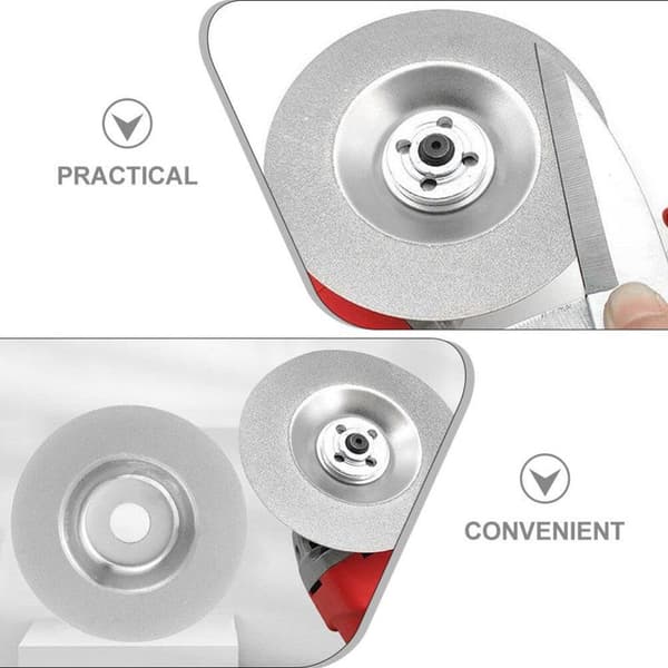 Diamond Grinding Discs for Angle Grinder, 2 Pieces, Grit 400 and 600, Sharpening Stone for Knives, Scissors