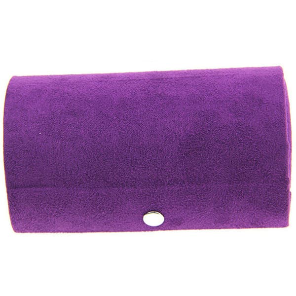Velvet Jewelry Case, Three-Layer, Cylindrical, Portable Roll-Up Jewelry Box