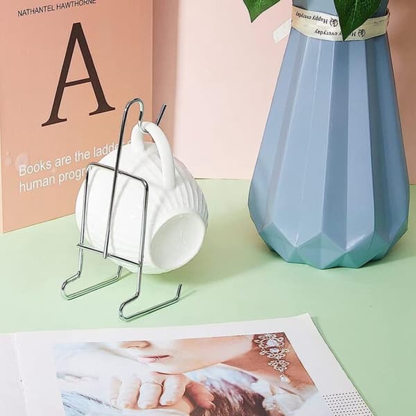 8 stativer til tekopper og underkopper, metalstativ til tekopper og underkopper, tekoppeholder, display til kaffekopper