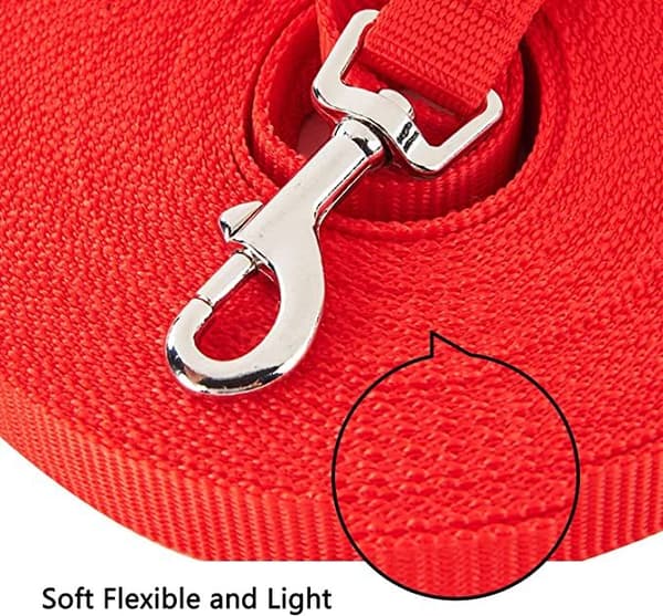 Dog Training Leash (15m Red) Long Nylon Leash, Dog, Cat, Pet, Walking, Leash, Jogging