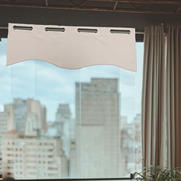 Small Light-Blocking Curtains Window Valance Polyester Chic Simple Look Privacy Window Decor