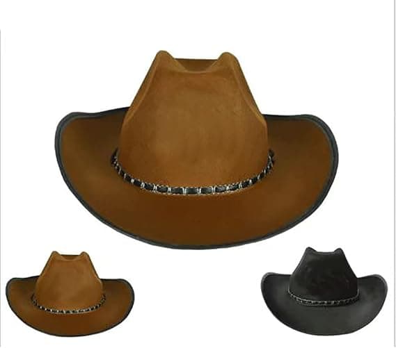 2 stk. Cowboyhatte til Voksne Udklædning Brun og Sort