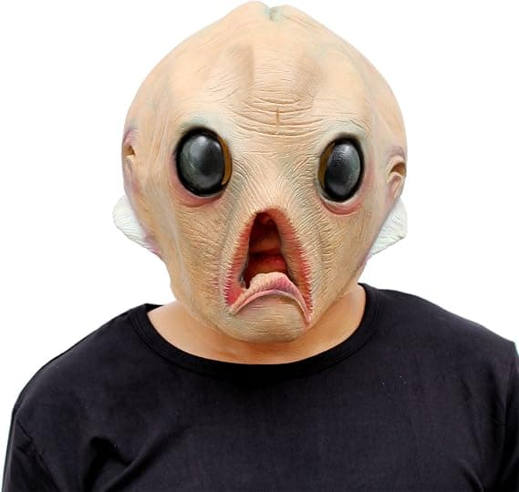 Halloween Kostymfest Alien Alien Latex Menneskehode Maske