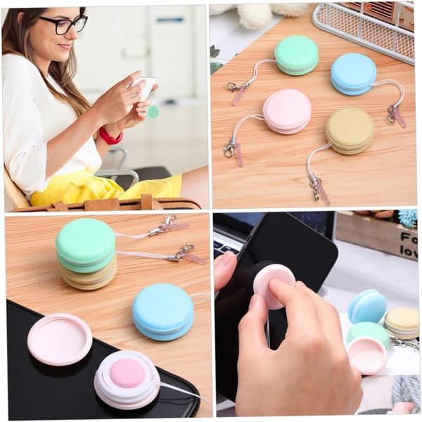 8 stk Macaron Telefon Skærmrens Tør Blød til Rejser Kontorbrug Genanvendelig
