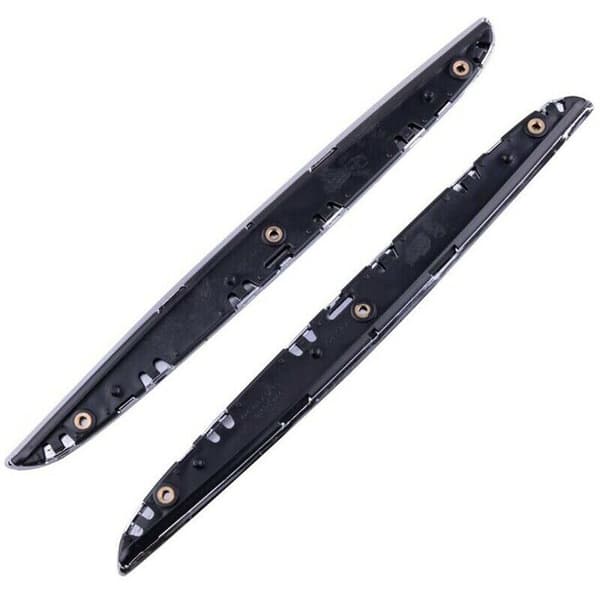 2 stk. krom ABS kofanger over motorhjelmsgitter trim 51137117242 til 3-serie E90 E91 2006-2008