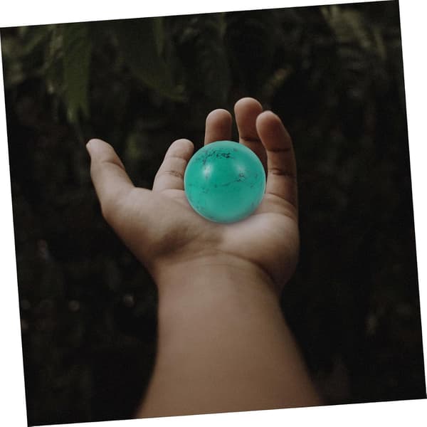2 Pieces Green Turquoise Massage Balls for Hand Exercise and Acupoint Massage