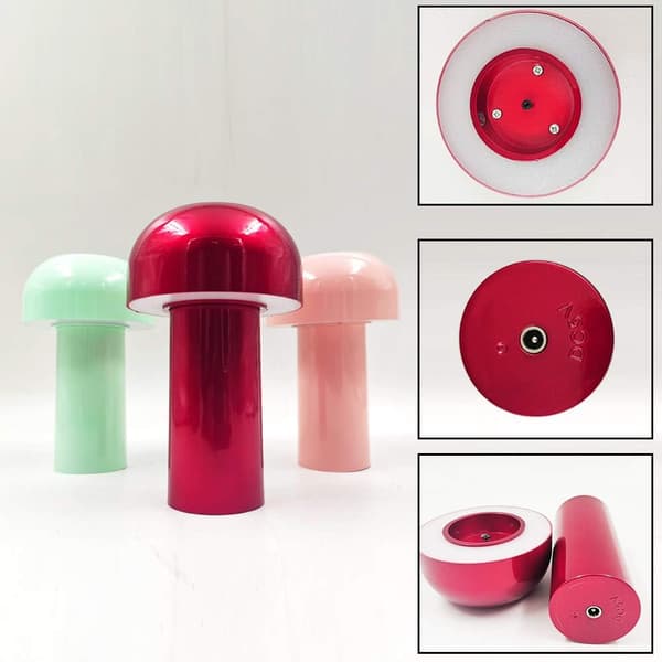 3W LED-bordlampe i soppform (rød) Rød Red