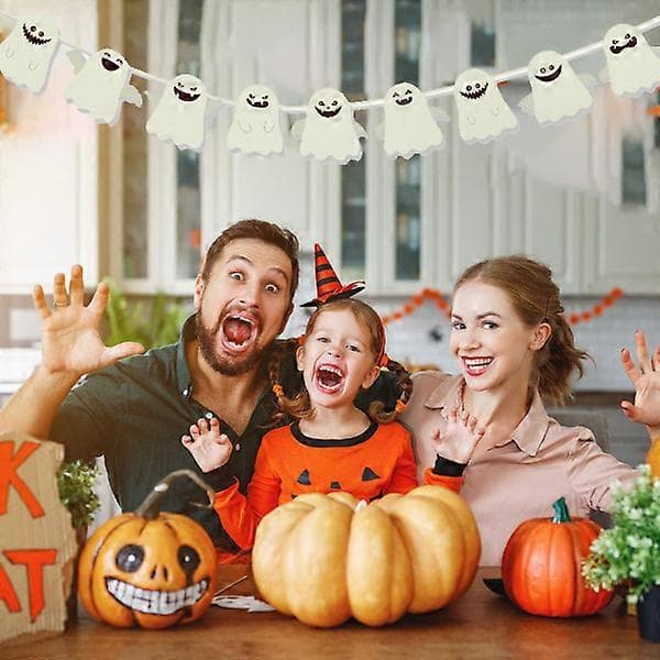 2 stk. Flag med græskar til Halloween - Halloween dekorationer