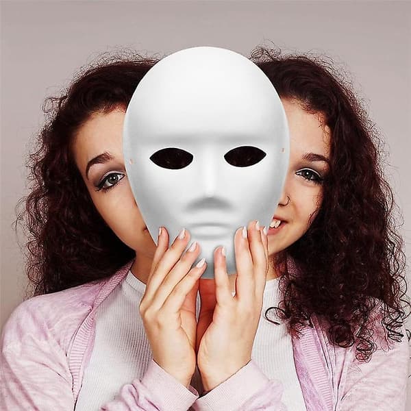 30-pack 2 storlekar pappersmachémasker Skapa konstnärliga hantverksprojekt från väggdekorationer till teater
