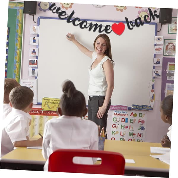 Welcome Back to School Banner, Reusable Alphabet Classroom Decorations, Party Hanging Banner